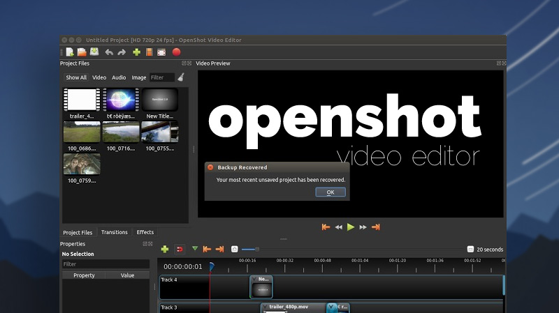 openshot video editor linux