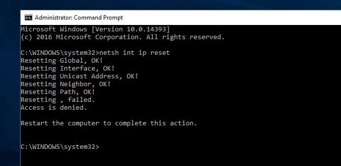 Command to Reset TCP IP Protocol Command to Reset TCP IP Protocol