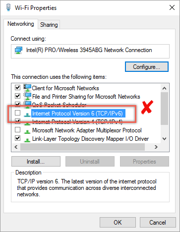 Disable IPv6 Disable IPv6